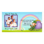 Bastante afortunado Leprechaun - modifique y añada Tarjeta Fotográfica Personalizada