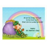 Bastante afortunado Leprechaun - personalizar Tarjetas Postales