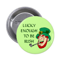 Bastante afortunado ser botón irlandés del Leprech Pin
