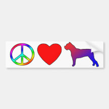 Bastón Corsos del amor de la paz Etiqueta De Parachoque