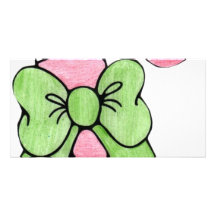 Bastón de caramelo tarjetas fotograficas personalizadas