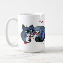 ¡Bastones de caramelo para dos gatitos - Yum! Taza