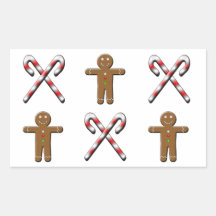 Bastones y hombres de pan de jengibre de caramelo rectangular altavoces