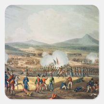Batalla de Fuentes D'Onoro, grabada por Thomas Pegatina Cuadradas