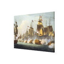 Batalla de Trafalgar, el 21 de octubre de 1805, de Impresión En Lona Estirada