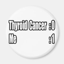 Batí al cáncer de tiroides (el marcador) imán de frigorífico