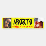 Batte del che del cuore de la O.N.U de ABORTO SI F Etiqueta De Parachoque