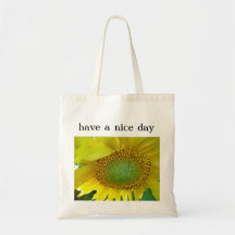 Baumwolltasche Sonnenblume: have a nice day