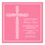 Bautismo cruzado Inviation del chica del bautizo d Invitación Personalizada