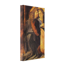 Bautismo de Christs detalladamente por Leonardo da Impresión En Lona