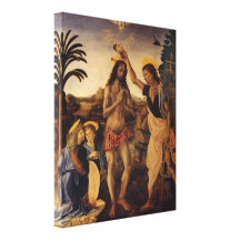 Bautismo de Cristo de Andrea del Verrocchio Impresión En Lienzo Estirada
