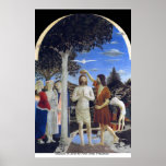 Bautismo de Cristo de Piero della Francesca Poster
