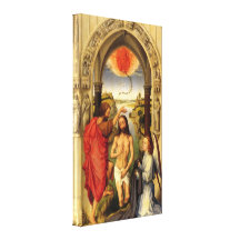 Bautismo de Cristo de Rogier van der Weyden Lona Envuelta Para Galerias