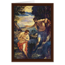 Bautismo de Cristo de Tintoretto Jacopo (el mejor  Tarjetas