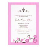 Bautismo de la flor de cerezo/invitación rosados d