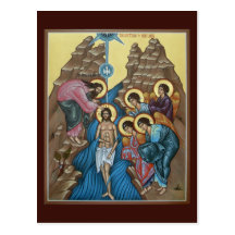 Bautismo de nuestro señor Prayer Card Tarjeta Postal