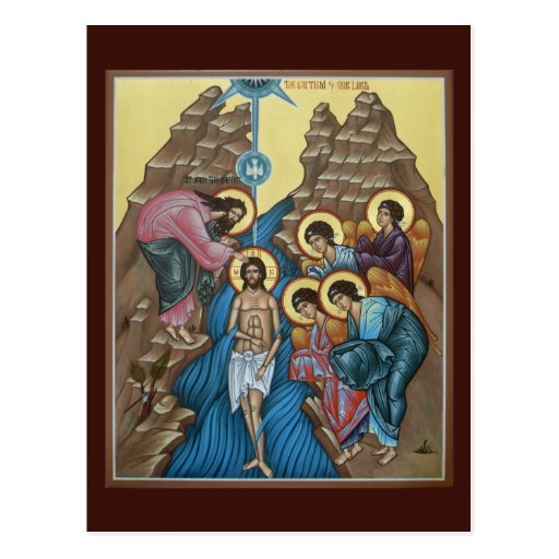 Bautismo de nuestro señor Prayer Card Tarjeta Postal
