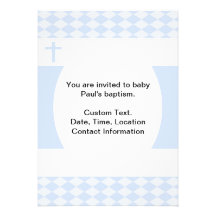 Bautismo del bebé comunicado personalizado