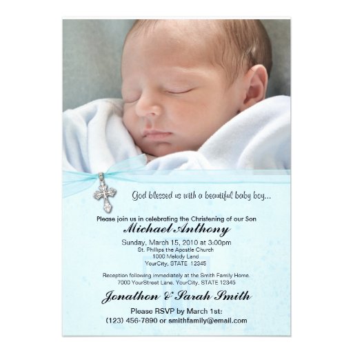 Bautismo del bebé o invitación del bautizo