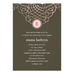 Bautismo del monograma/invitación finos del bautiz