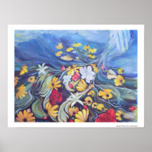 "Bautismo impresión de la flora" Posters