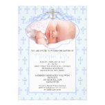 Bautismo Inviation de la foto de la cruz y de los  Invitaciones Personalizada