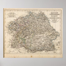 Baviera, W�rttemberg, Baden, Hohenzollern Poster