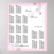 Baya del hielo de la carta del asiento del boda de poster