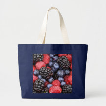 Bayas azules y púrpuras rojas frescas bolsa