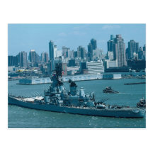 BB-61 "USS Iowa", puerto de Nueva York, los E.E.U. Tarjeta Postal