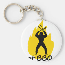 ¿Bbq conseguido? con el icono de la llama Llavero