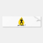 ¿Bbq conseguido? con el icono de la llama Etiqueta De Parachoque