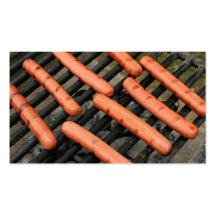 Bbq de los perritos calientes tarjeta de visita