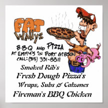 Bbq de Wally y pizza gordos Impresiones