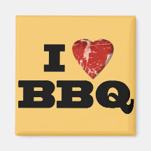 Bbq del corazón I, asado a la parilla divertido de Imán De Nevera