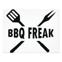 Bbq-Monstruo con el icono de los cubiertos Invitación Personalizada