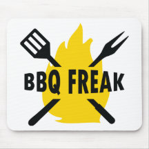 Bbq-Monstruo con el icono de los cubiertos y de la Tapetes De Ratón