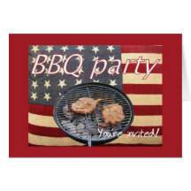 Bbq patriótico tarjetón