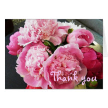 BD el Peony floral le agradece cardar Tarjetón
