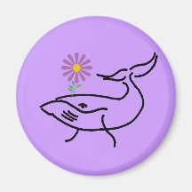 BD imán del dibujo de la ballena