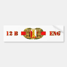 BDE del EN del INGENIERO 12B 168o Etiqueta De Parachoque