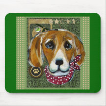 BEAGLE DE LA EMPANADA DEL SANTO ALFOMBRILLAS DE RATÓN