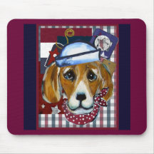 BEAGLE DE LA MARINA DE GUERRA TAPETE DE RATON