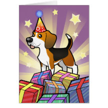 Beagle del cumpleaños tarjeton