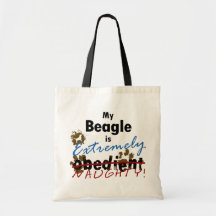 Beagle extremadamente travieso bolsa