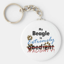 Beagle extremadamente travieso llaveros