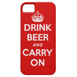 Beba la cerveza y continúe iPhone 5 funda