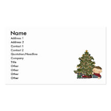 bebé 1 del muchacho de la mañana de navidad tarjetas de visita
