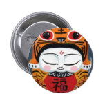 Bebé afortunado del tigre botones