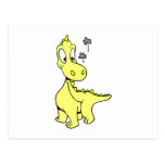 Bebé amarillo lindo del dragón tarjeta postal
